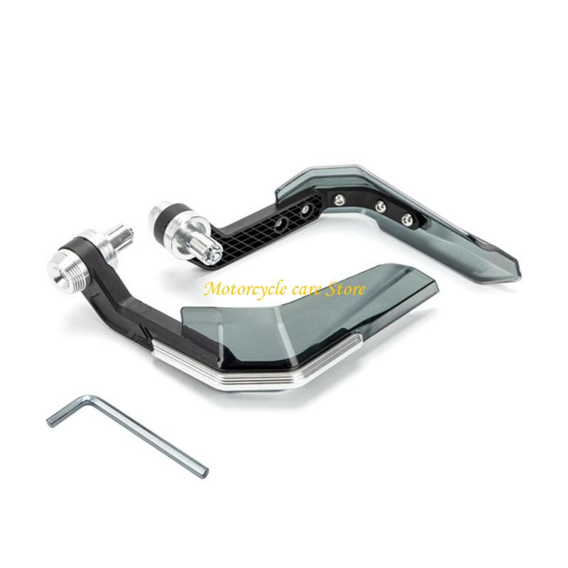 U75F Motorrad-Handschützer, Handschützer, Schutzschild, winddichter Schutz, universell: Silber