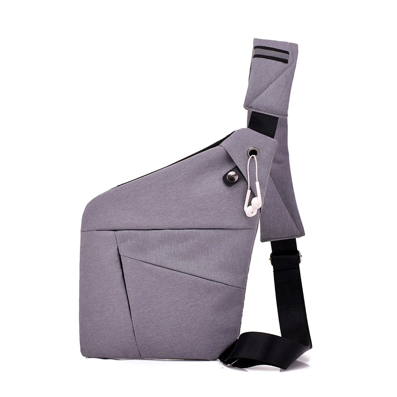 Fabra Anti-Theft Männer Messenger Schulter Taschen Männer Brust Pack Männer Retro Trapez Sharp Crossbody-tasche Motorrad Sling Tasche schwarz