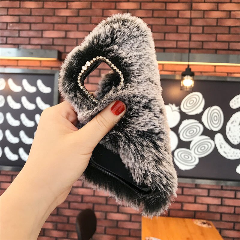 New 2021 Fashion Lady Gift Case For IPhone 12 XR X 11 Pro Max SE Furry Fluffy Warm Cover For IPhone 6S 7 8 Plus Soft Phone Case