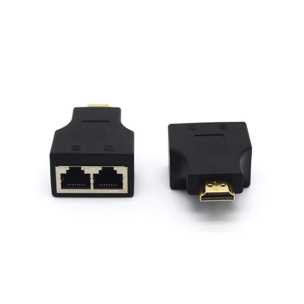 HDMI naar RJ45 Netwerk Extender Converter Adapter, 30 m HDMI naar Dual RJ45 Netwerk Kabel Extender, Splitter, repeater door Cat 5e Kat