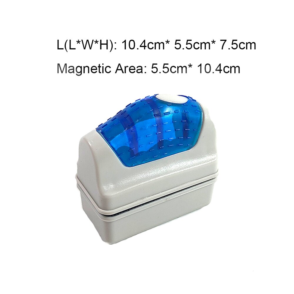 Magnetische Aquarium Borstel Aquarium Accessoires Decoratio Cleaner Drijvende Clean Aquarium Aquarium Glas Gereedschappen Schoon AA0050: Blue-L