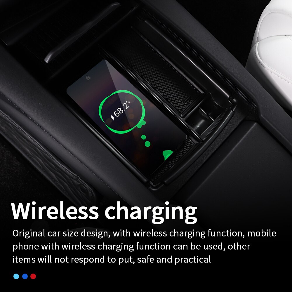 Almacenamiento de carga inalámbrico para tesla model s accesorios tesla model x tesla model s accesorios interiores de coche tesla model s