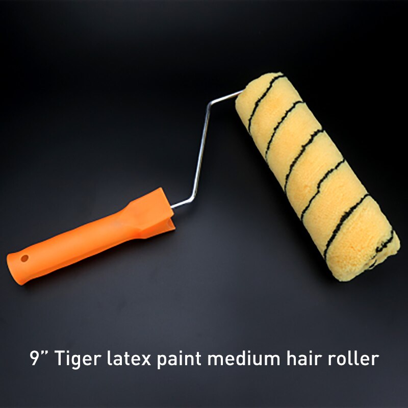 ZHUI TU Patroon Verf Roller Borstel 4/6/8/9 Inch Latex Verf Coating Roller borstel Muur Renovatie Coating Borstels: 9inch Tiger Pattern