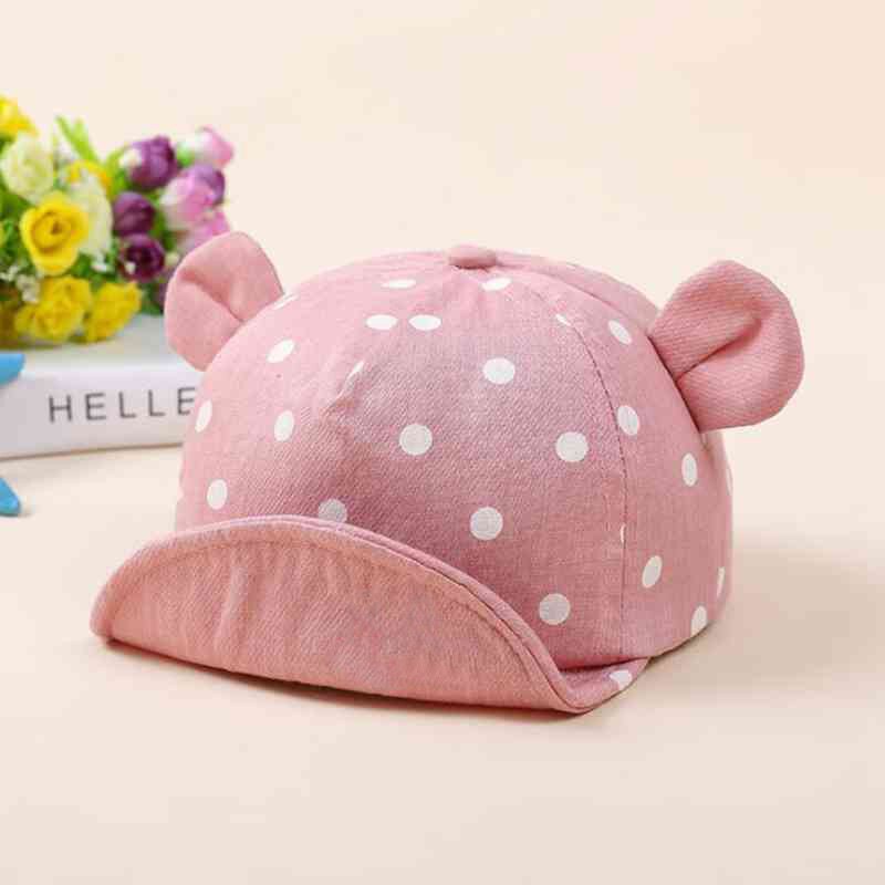 Carino Berretto Da baseball Del bambino con punto Orecchie di proprietà infantile Del bambino Accessori Della Ragazza del Ragazzo Del Cappello Del suola tutto'aperto di Cotone Morbido bambino Del bambino Dei Bambini cap: rosa