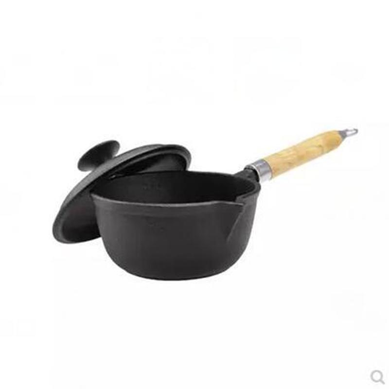 Støbejern mælkekande baby babymad supplement gryde lille jern gryde non-stick fortykkelse flad bund nudelsuppe gryde mælk pot sundhed