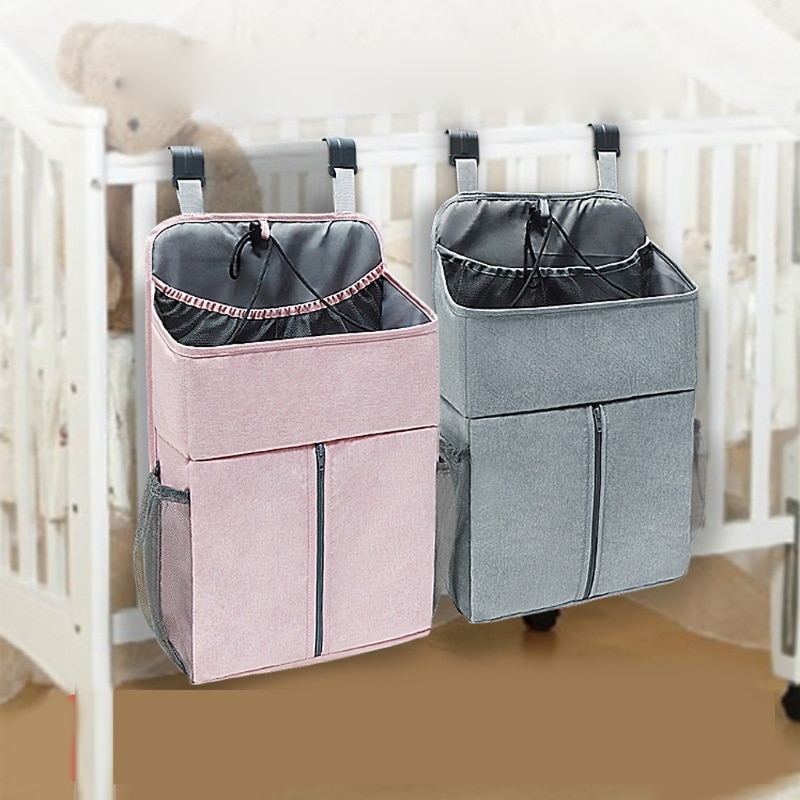 Baby Bett Organizer Hängen Taschen Für Neugeborenen Krippe Windel Lagerung Taschen Säuglings Bettwäsche Pflege Taschen