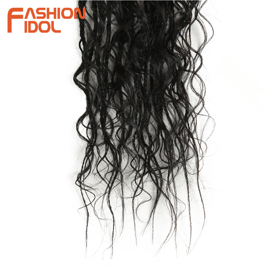 IDOL Micro Box Braid 24 inch Crochet Braids Synthetic Hair Curly Crotchet Hair Extensions Ombre Brown Twist Hair Braids