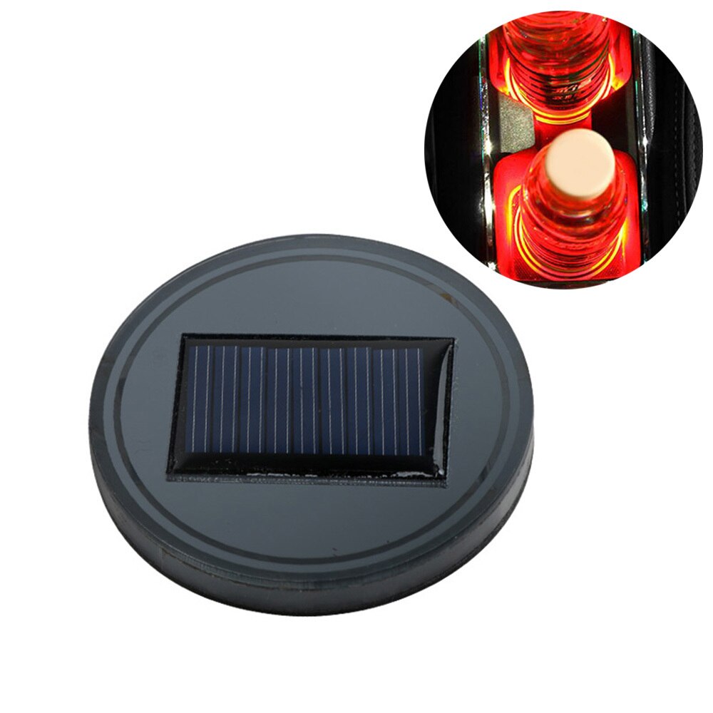 Solar Car Cup Holder With LED Light Bottom Mat Pad Cover Lamp Bottle Drinks Coaster Car Styling: Red