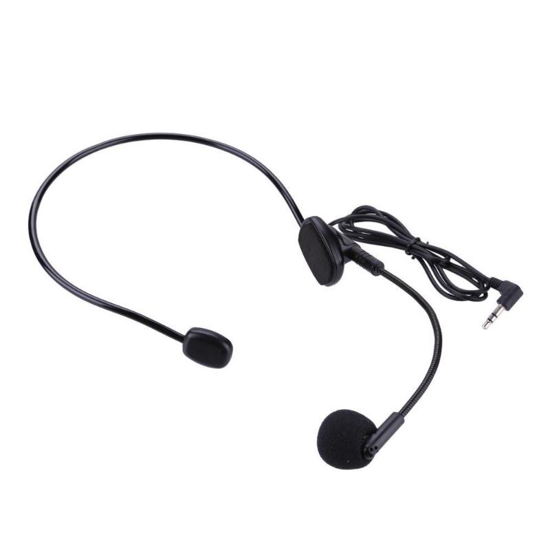 1m Cable Wired Head-mounted Headset Microphone Flexible Boom Amplifie Condenser Microphones for Speaker teaching Voice Amplifier