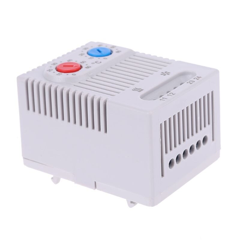 Small compact adjustable temperature controller ZR011dual thermostat connecting heater fan for cabinet ZR 011