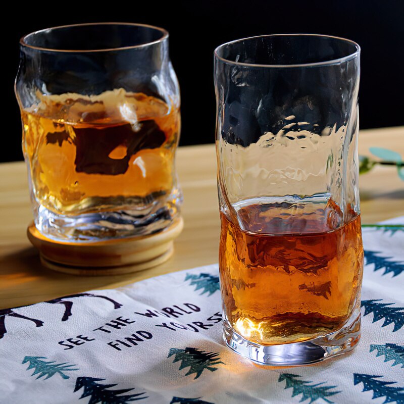 Europæisk phnom penh trærod form gennemsigtigt glas restaurant hjem spiritus øl whisky vodka glas drikkekop