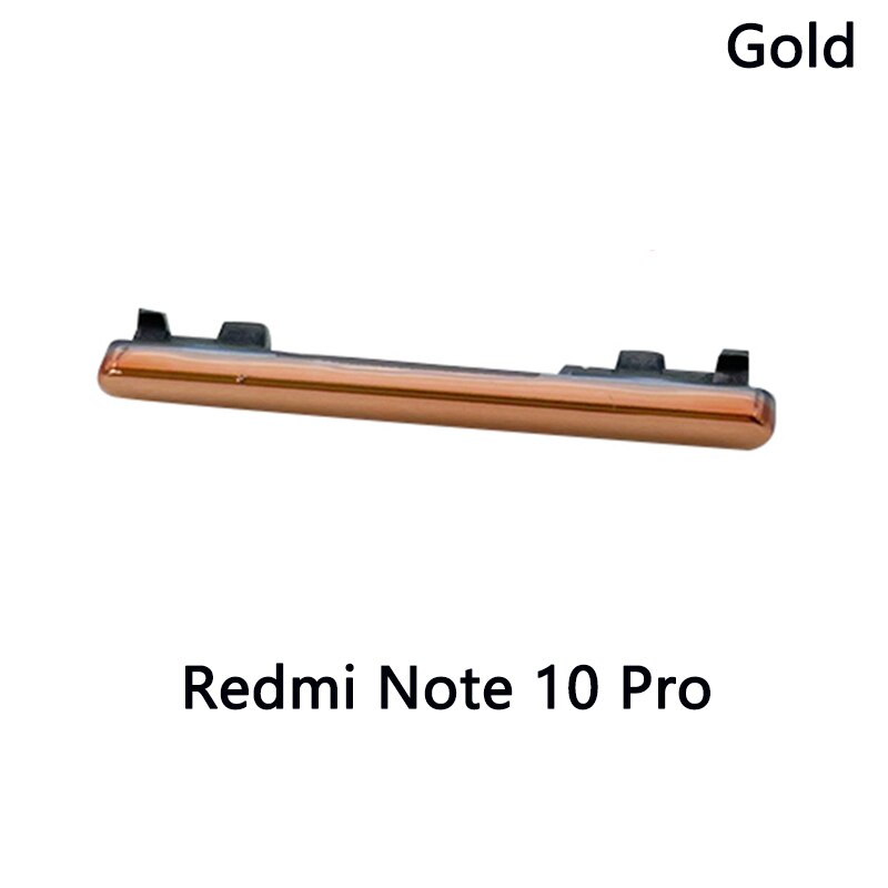 Dla Xiaomi Redmi Note 9S boczny przycisk głośności + włącznik/wyłącznik boczny zestaw dla Xiaomi Redmi Note 10 Pro boczny przycisk głośności: Note 10 Pro Gold