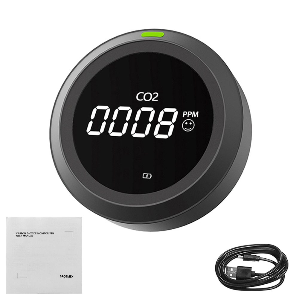 Co2 Meter Air Detector Intelligent CO2 Tester USB Charging High Sensitive Carbon Dioxide Detector CO2 Sensor MeterTester