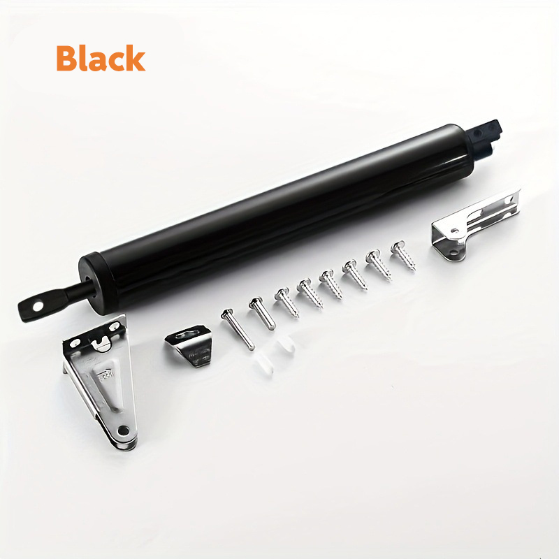 Automatyczny samozamykacz robić drzwi domowych z cichym buforowaniem, otwieracz robić drzwi drewnianych z odbiciem, uchwyt ochronny robić drzwi, okucia, urządzenie robić zamykania drzwi.: czarny