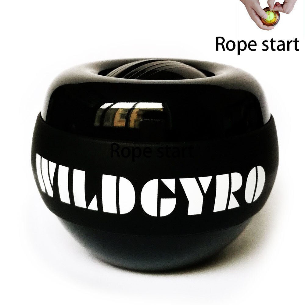 Giroscopio de bola de muñeca para gimnasio, ejercitador de agarre de mano, giroscopio de fuerza para Fitness, relajación muscular, 30 libras: Negro