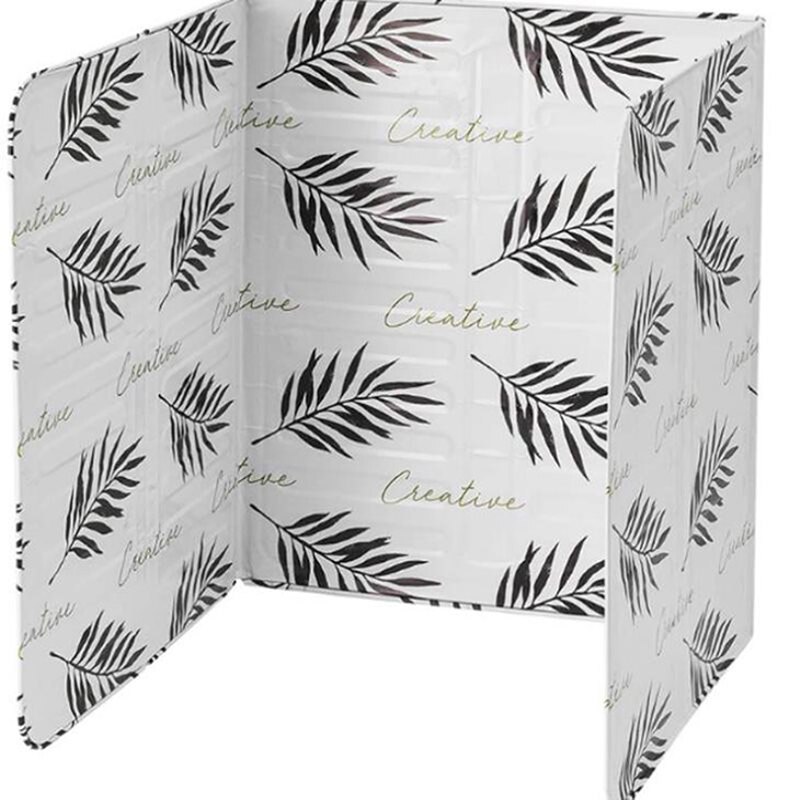 Baffle Plate Kitchen Oil Splash Protection Screen Kichen Accessories Aluminum Foldable Splatter Screens Kitchen Gas Stove: white