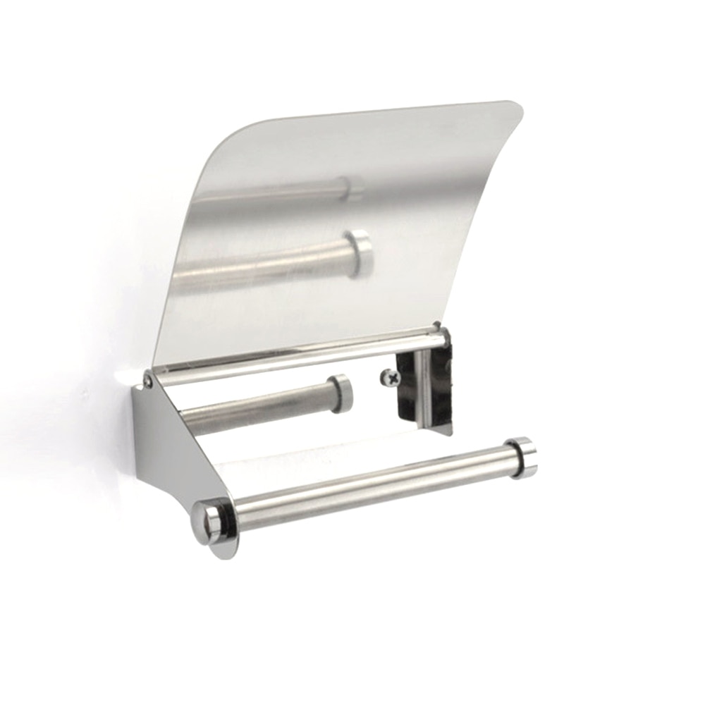Useful Wall Mounted Tissue Holder Stainless Steel Bathroom Roll Tissue Box Toilet Paper Holder