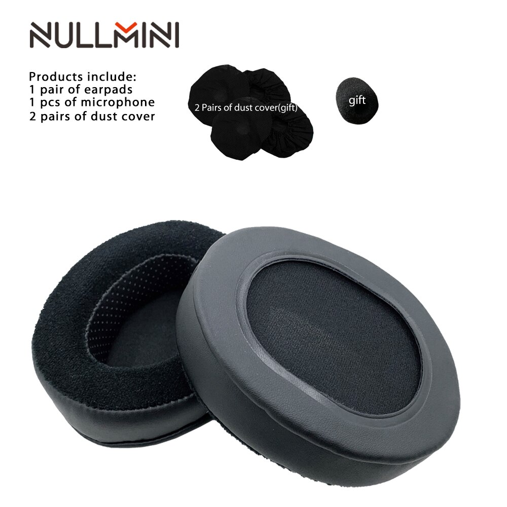 NullMini Ersatz Ohrpolster für Logitech G Profi X Headset Kopfhörer Leder Hülse Kopfhörer Ohrenschützer: Schwarz Samt