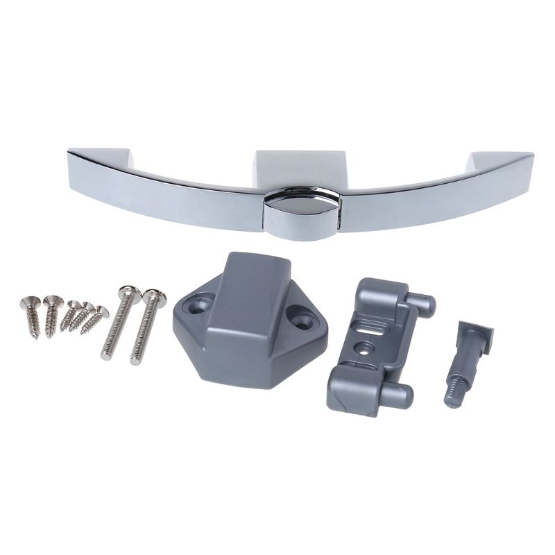 Pull Handvat Klink Rv Caravan Boot Kast Lade Klink Knop Sloten Voor Furnitur: SILVER