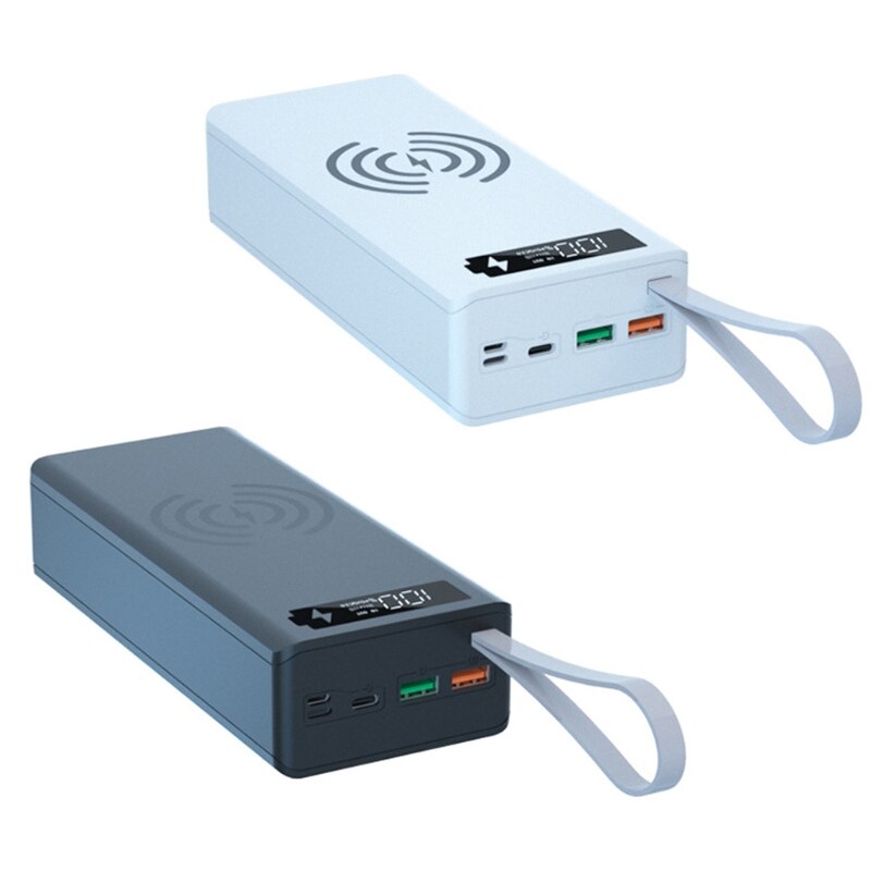 Lcd-scherm Diy Power Bank Case 16X18650 Batterij Shell QC3.0 Pd Batterij Power Bank Shell 10W draadloos Opladen Doos