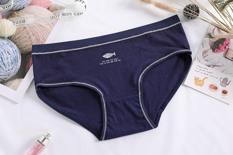 Lady briefs 5pcs/lot Women's cotton panties navy Deep ocean series underpants cotton girl underwear AM-9521