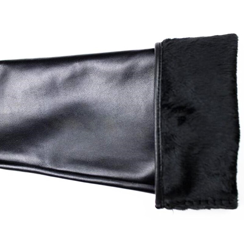 58 cm extra Lange gerade stil schaffell handschuhe leder handschuhe kaschmir futter über sterben ellenbogen Armbinde setzt