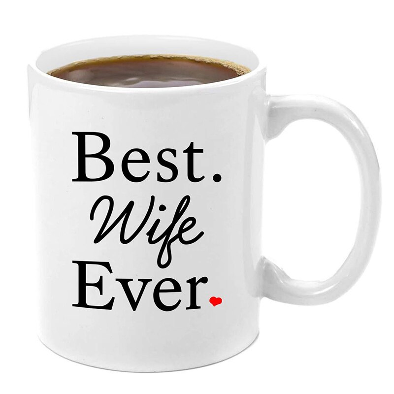 Couple Mug Ceramic Coffee Cup For Wife Husband Wedding Anniversary 350ml Coffee Mug Wife Cup