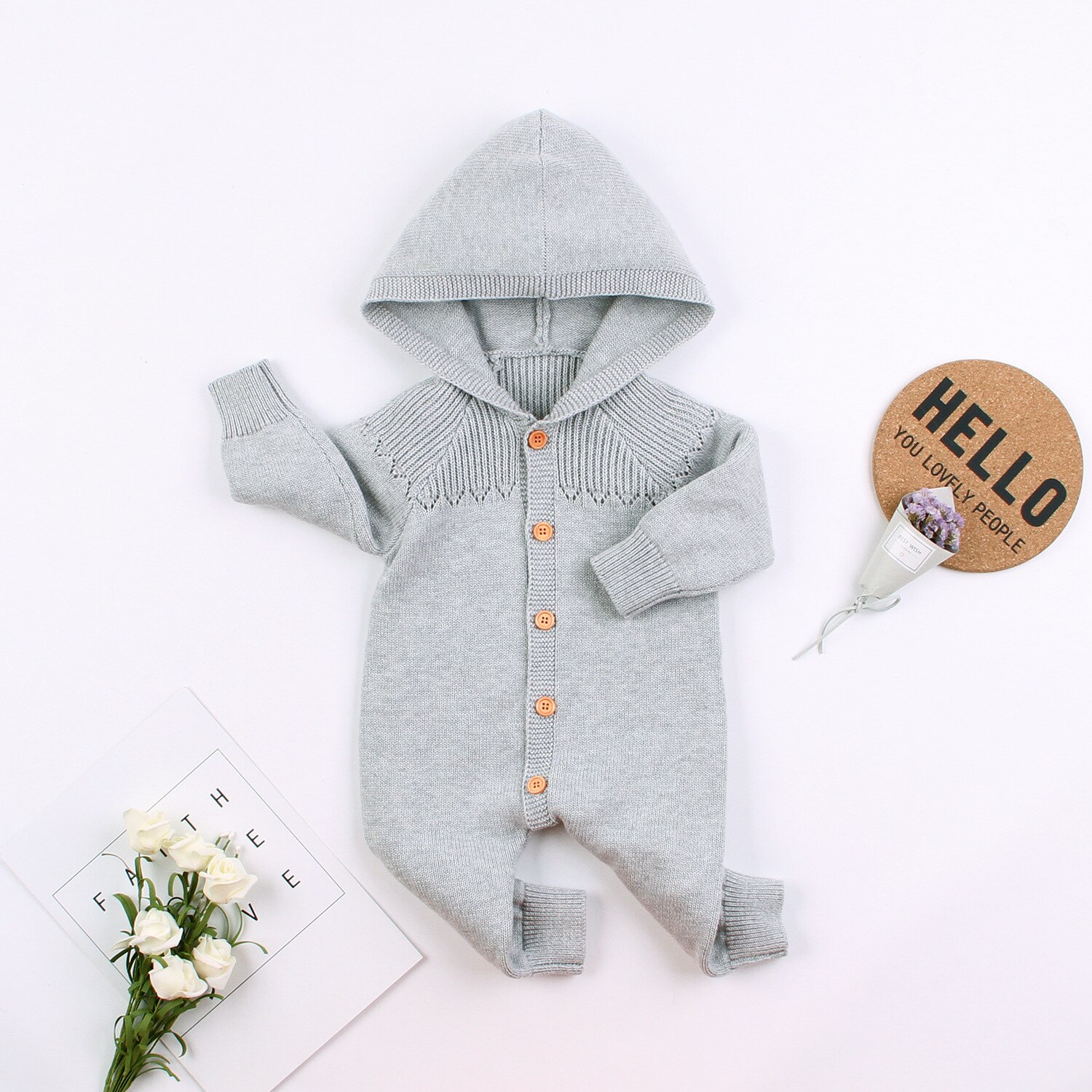 Dicke Warme Infant Neugeborenen Baby Junge Mädchen Strick Pullover Overall Mit Kapuze Kid Kleinkind Oberbekleidung Baby Strampler Winter Kleidung: hui / 80