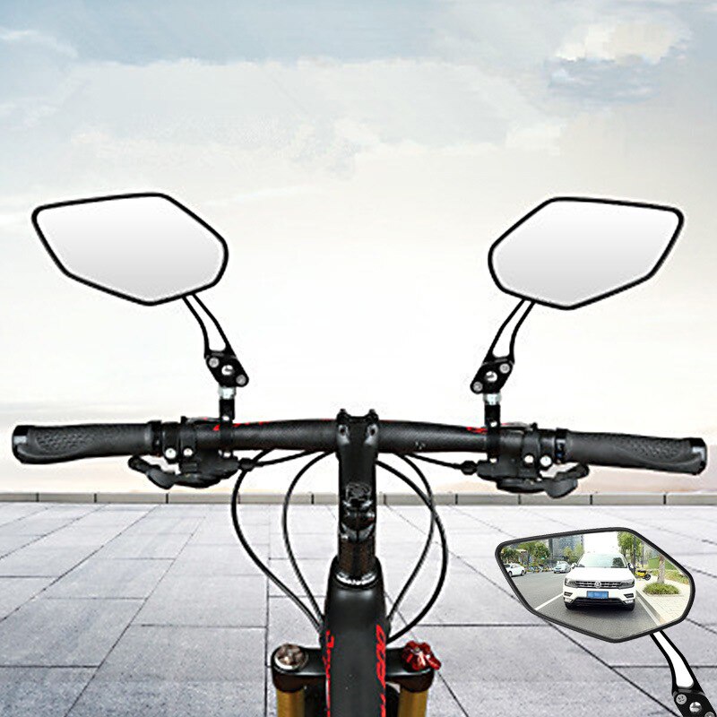 Aluminium Fiets Achteruitkijkspiegel Fiets Spiegel Verstelbare Stuur Voor Racefiets Mountainbike Fiets Accessoires Onderdelen