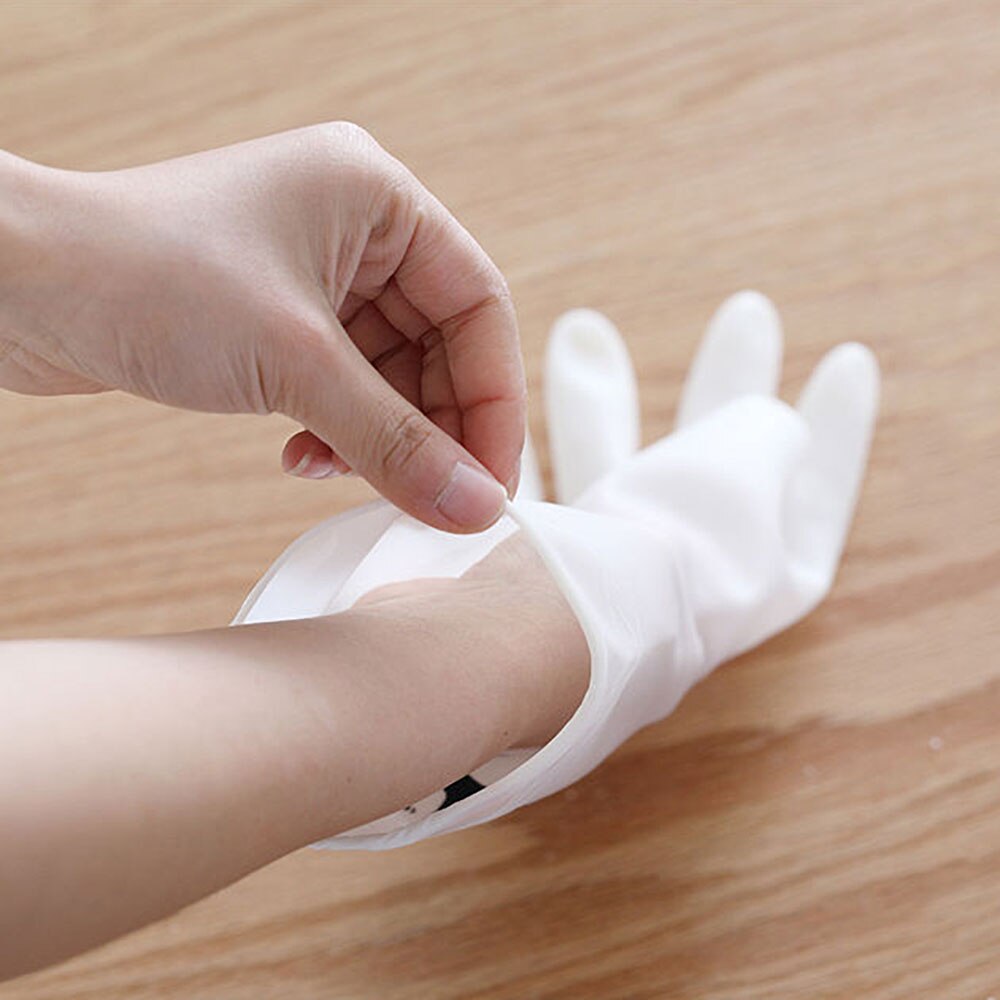 Silicone world 1 Pairs waterproof rubber latex dish washing gloves kitchen durable cleaning housework chores dishwashing tools