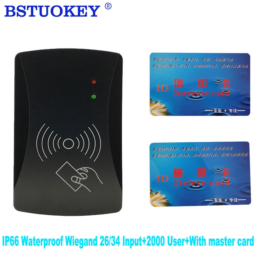 Waterproof RFID Standalone Door Access Control System Two Manage Card Support External Wiegand Reader Access Controler 2000 User
