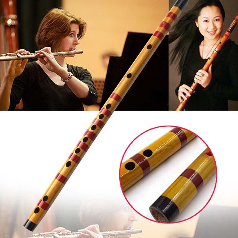 1 Pcs Flute Bamboo Musical Instrument Handmade for Beginner Students Musical Bamboo Flute Instrument DO2