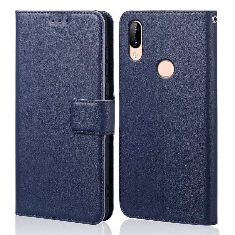 Housse de protection en Silicone pour Lenovo, étui de luxe à rabat en cuir pour S5 Pro: Navy