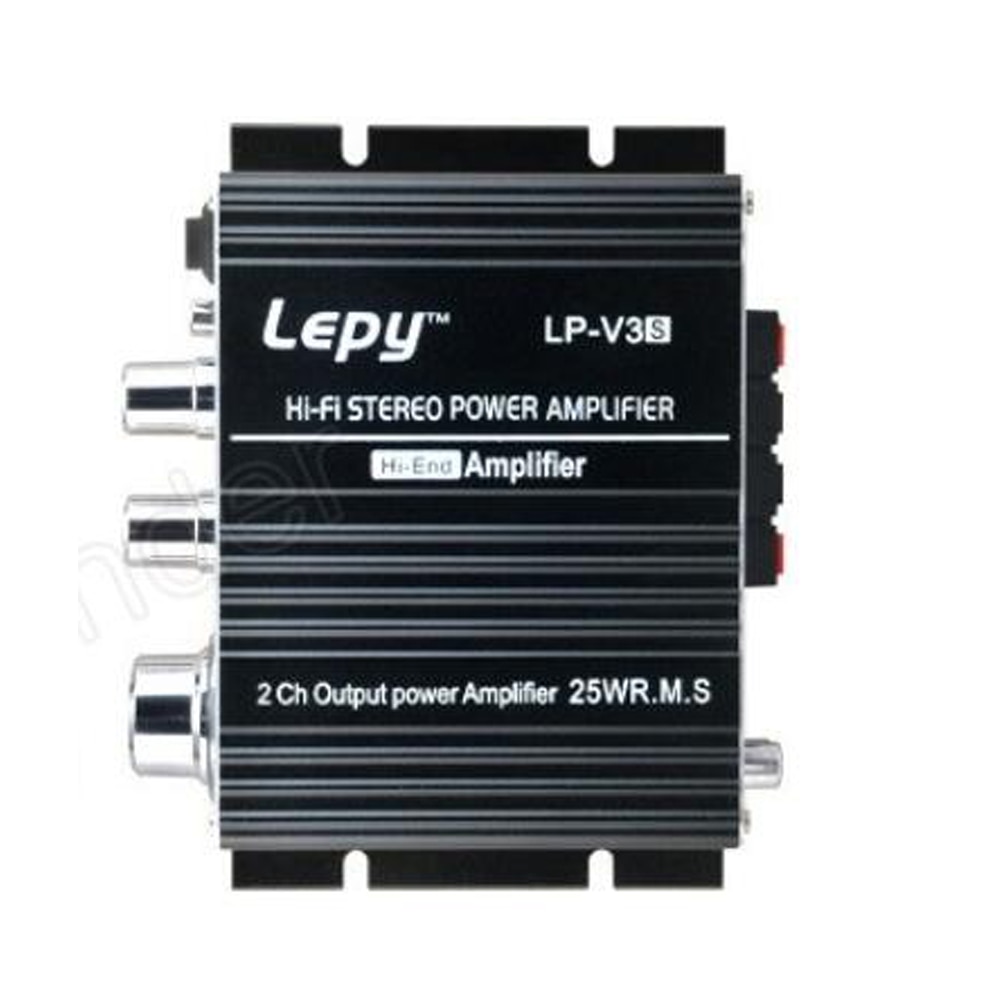 Mini amplificador de potencia estéreo digital 12V l-epy HI-FI digital V3 USB FM amplificador de potencia para coche 2 canales putpower LP V3S