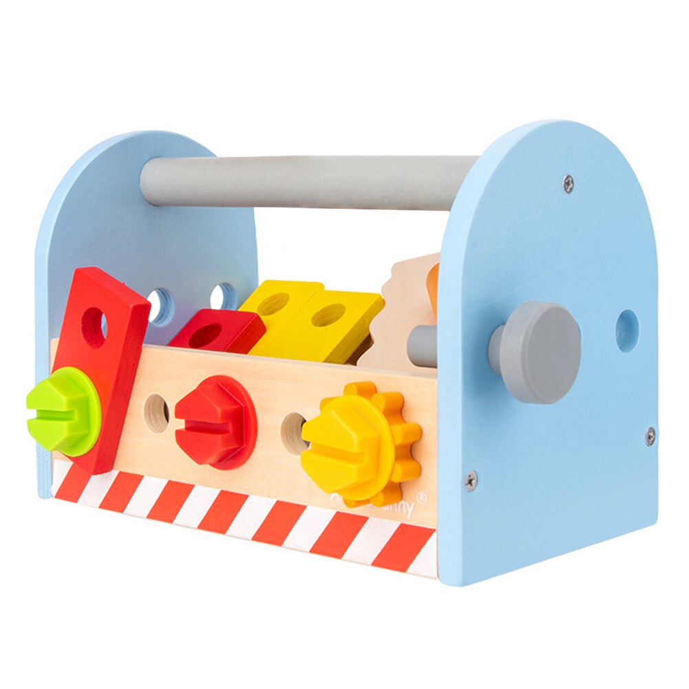 DIY Early Education Fun Toy Wooden Repair Simulation Toolsbox Set for Boy Puzzle Electronic Mini Simulated Kits Toys