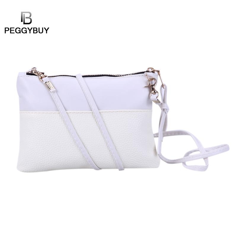 Neue PU Leder Frauen Kleine Bote Tasche Schlinge Schulter Taschen Weibliche Schulter Taschen Mini Kupplung Handtaschen Bolso femenino