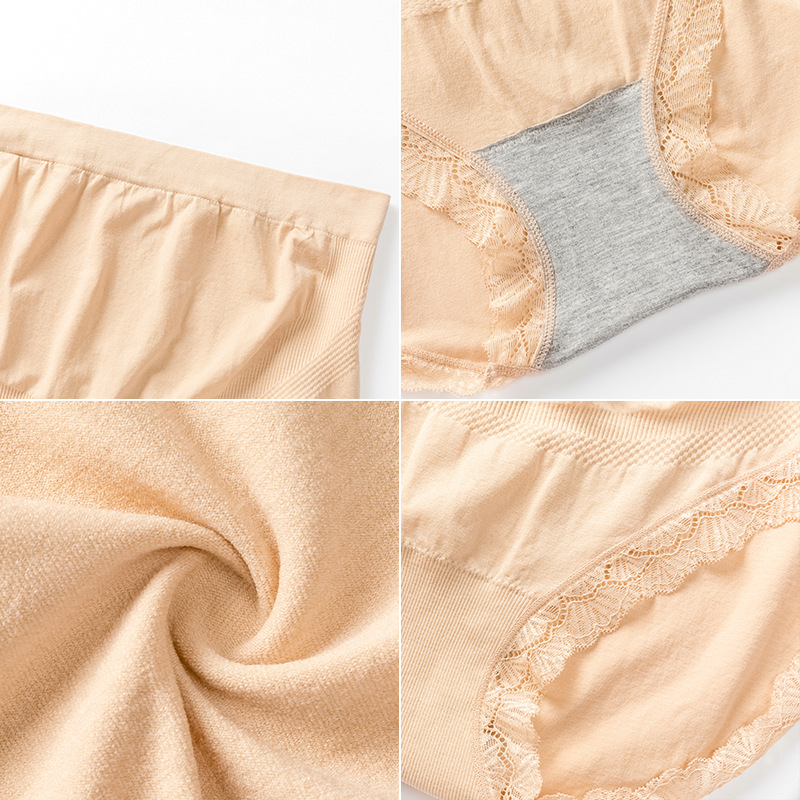High Waist Belly Nylon Maternity Panties with Lace Breathable Briefs Clothes for Pregnant Women Pregnancy Underwear