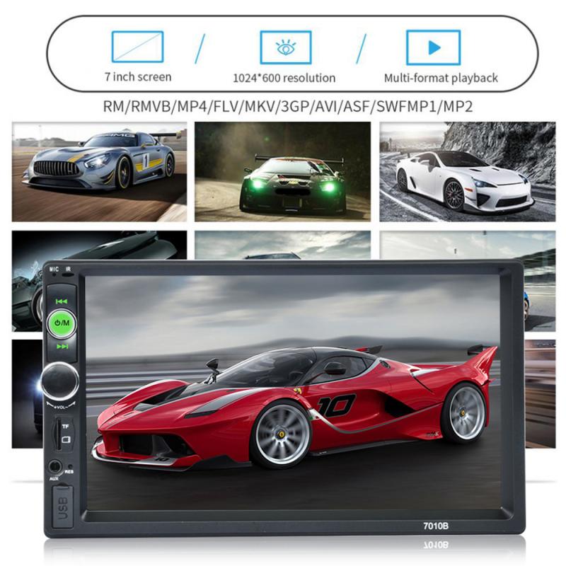 Reproductor MP5 HD de 7 pulgadas para coche, Radio Estéreo, FM, pantalla táctil, enlace Digital, FM, estéreo, , con mando a distancia