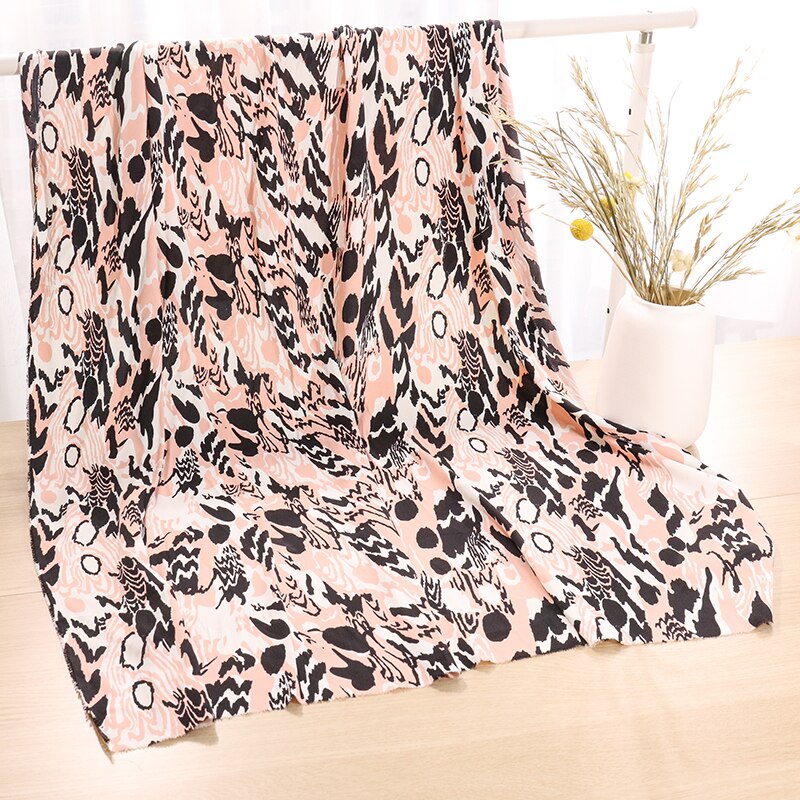 Nigeria Vintage Chiffon Fabric Polyester Leopard Chiffon Printed Fabric For Summer Blouse And Dress TJ0312