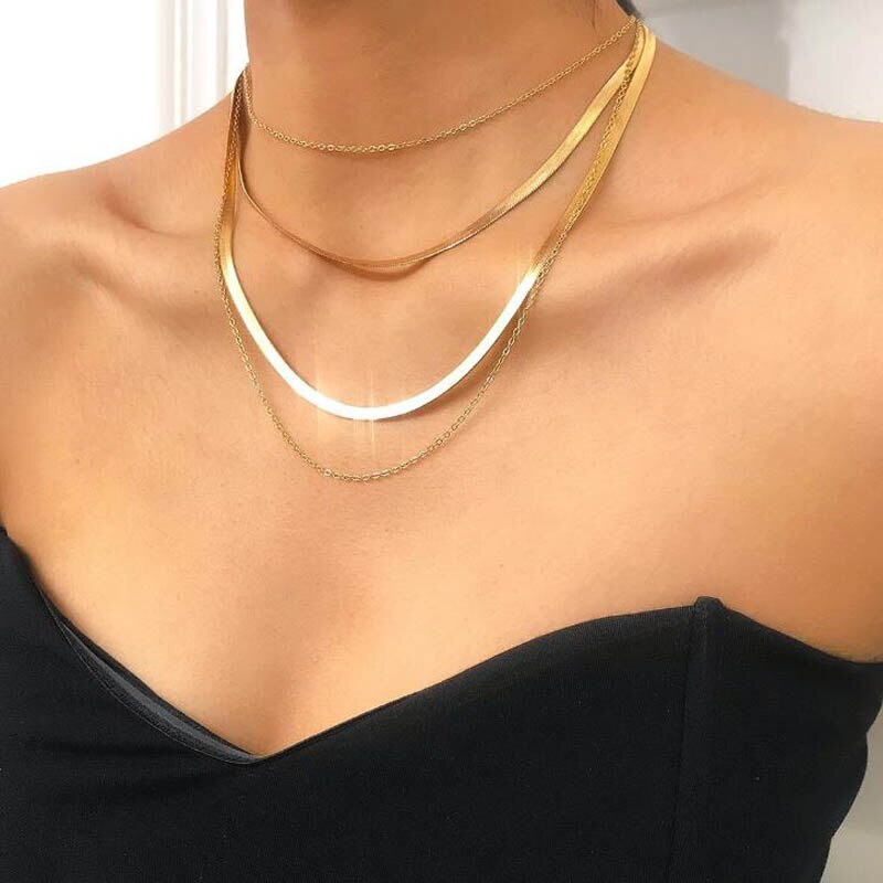 Punk Gold Chain Choker Necklace for Women Chunky Cuban Link Chains Necklaces Statement collares mujer Party Jewelry: C13