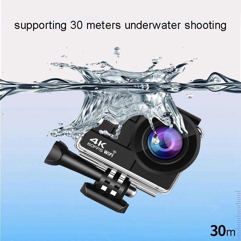 Action Camera Ultra HD 4K Underwater Waterproof Camera 30M Sports Camera with Mounting Accessories Kit