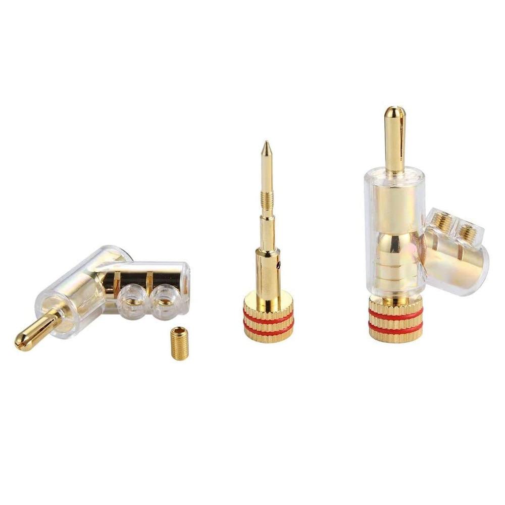 Hifi Vergulde Afsluitbare Luidsprekerkabel Banana Connector Banana Plug
