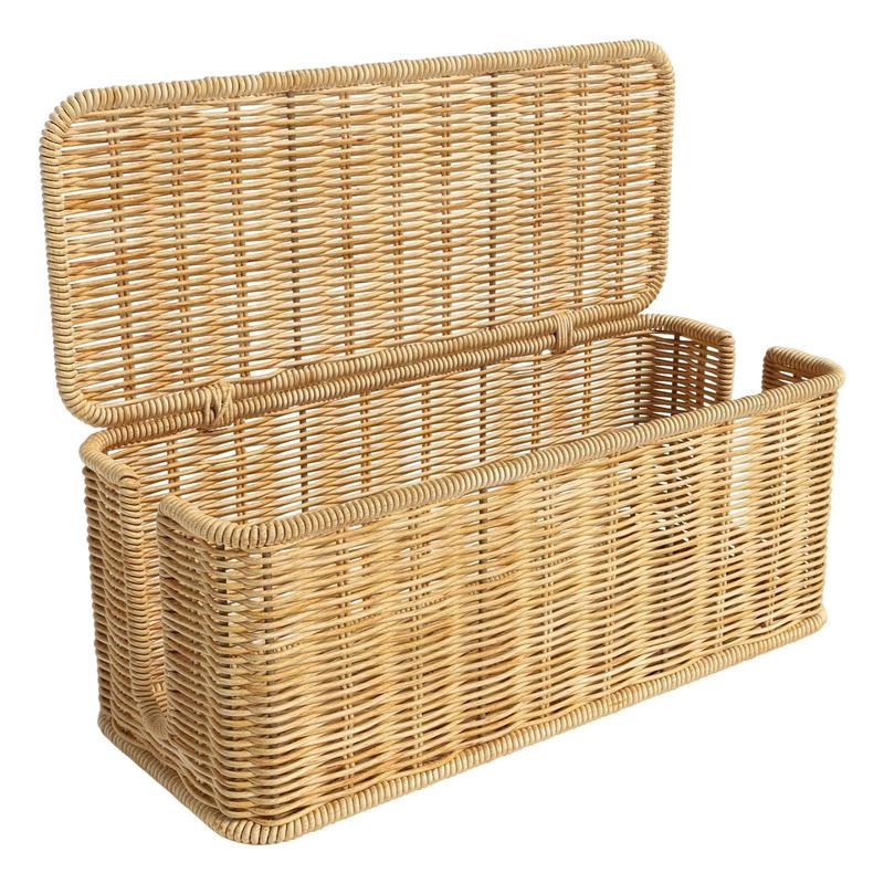 Rotan Kabelbeheerbox Kabelverberger Organisator Ademende Kabelbox Organisator 2 Open Slots Snoeren Power Board Hider Box
