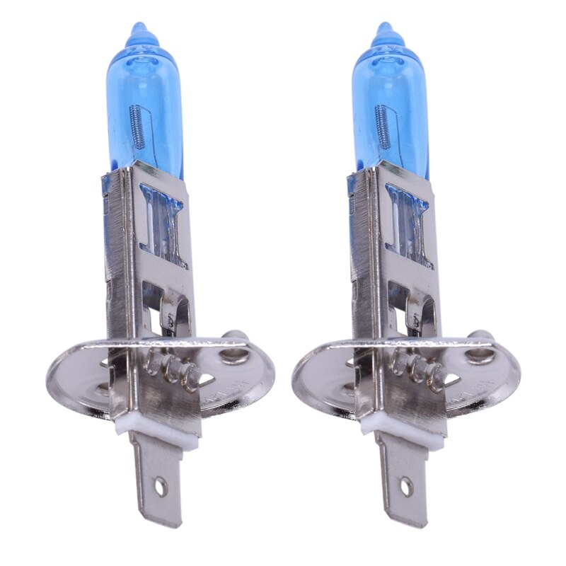 2Pcs 55W H1 White Halogen High Beam Headlight Bulb