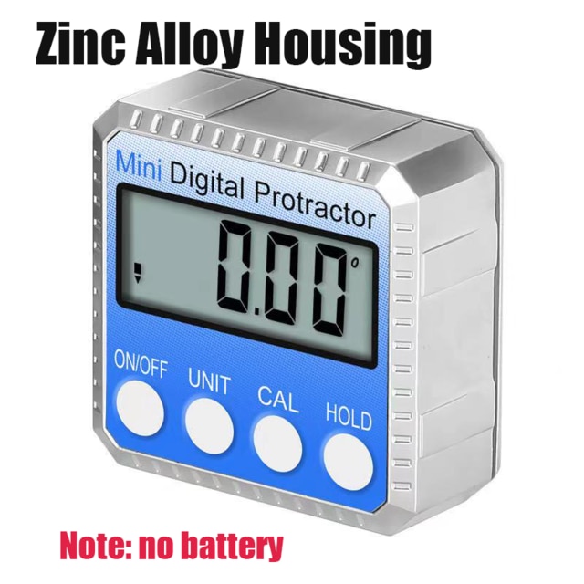 360 stopni kątomierz goniometr elektroniczny goniometr cyfrowy kątomierz inklinometr narzędzia robić obróbki drewna przyrządy pomiarowe: Zinc alloy