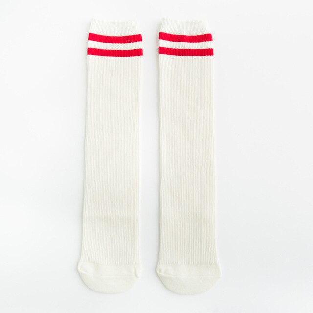 Koreaanse schoolsokken voor jongens en meisjes, voetbalsokken, lente/herfst, katoenen beenwarmers, kindersokken: Beige