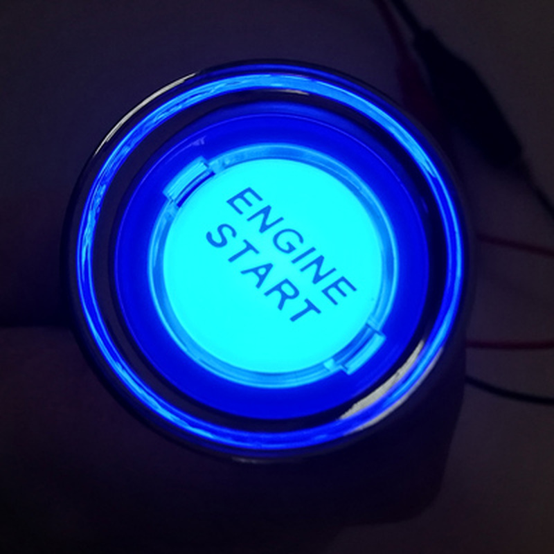Car Engine Start Switch Button Keyless Switches Universal Modified Ignition on Off Starter with LED Indicator 12V/24V