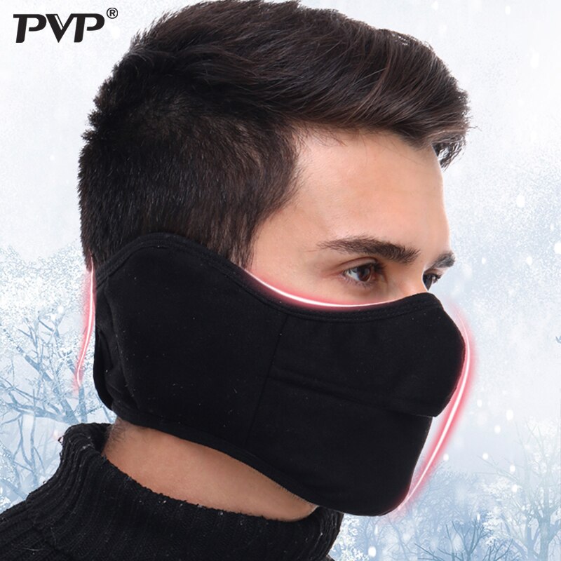 PVP Vlies Fahrrad Hälfte Warme Halbe Gesicht Maske Winter Sport Zubehör Winddicht Fahrrad Fahrrad Radfahren Snowboard Ich bin Freien Masken