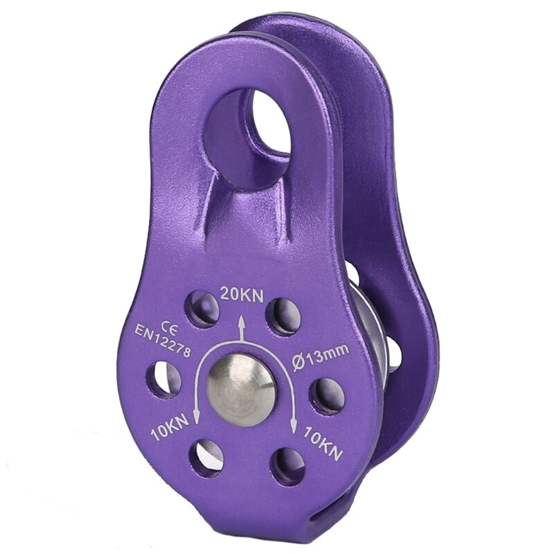 Portable Climbing Rope Rescue High Altitude Rope Pulley Used for High-altitude Operation Escape Rescue Rapid Descent: Purple