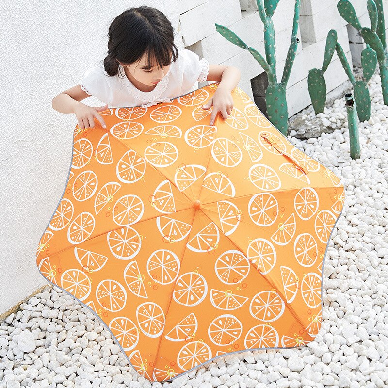 Student prinses lange steel kleuterschool baby paraplu jongens en meisjes kinderparaplu's afgeronde hoeken schattige kinderparaplu's